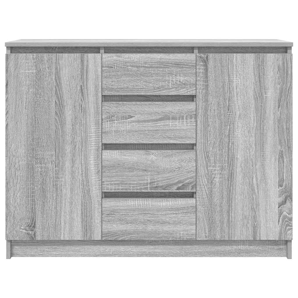Dressoir met lades 100,5x35x76 cm spaanplaat grijs Sonoma