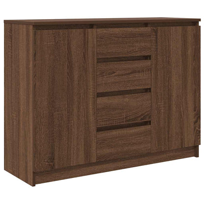 Dressoir met lades 100,5x35x76 cm spaanplaat bruin eikenkleurig