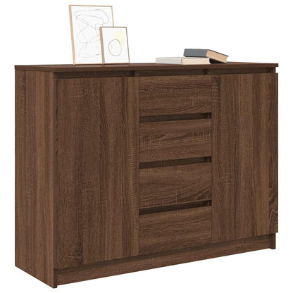 Dressoir met lades 100,5x35x76 cm spaanplaat bruin eikenkleurig