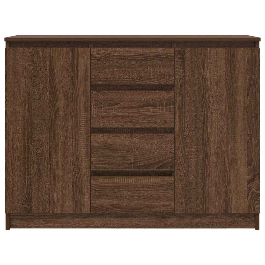 Dressoir met lades 100,5x35x76 cm spaanplaat bruin eikenkleurig