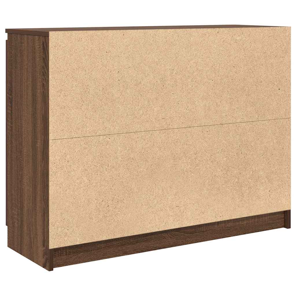 Dressoir met lades 100,5x35x76 cm spaanplaat bruin eikenkleurig