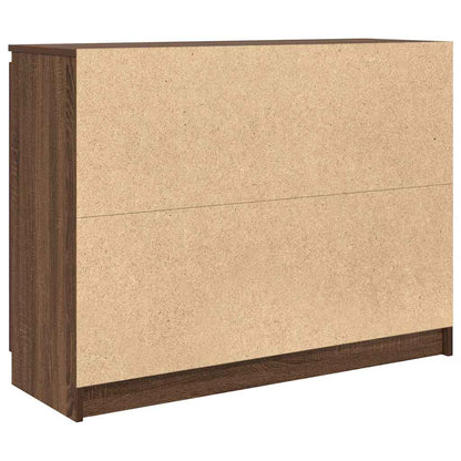 Dressoir met lades 100,5x35x76 cm spaanplaat bruin eikenkleurig