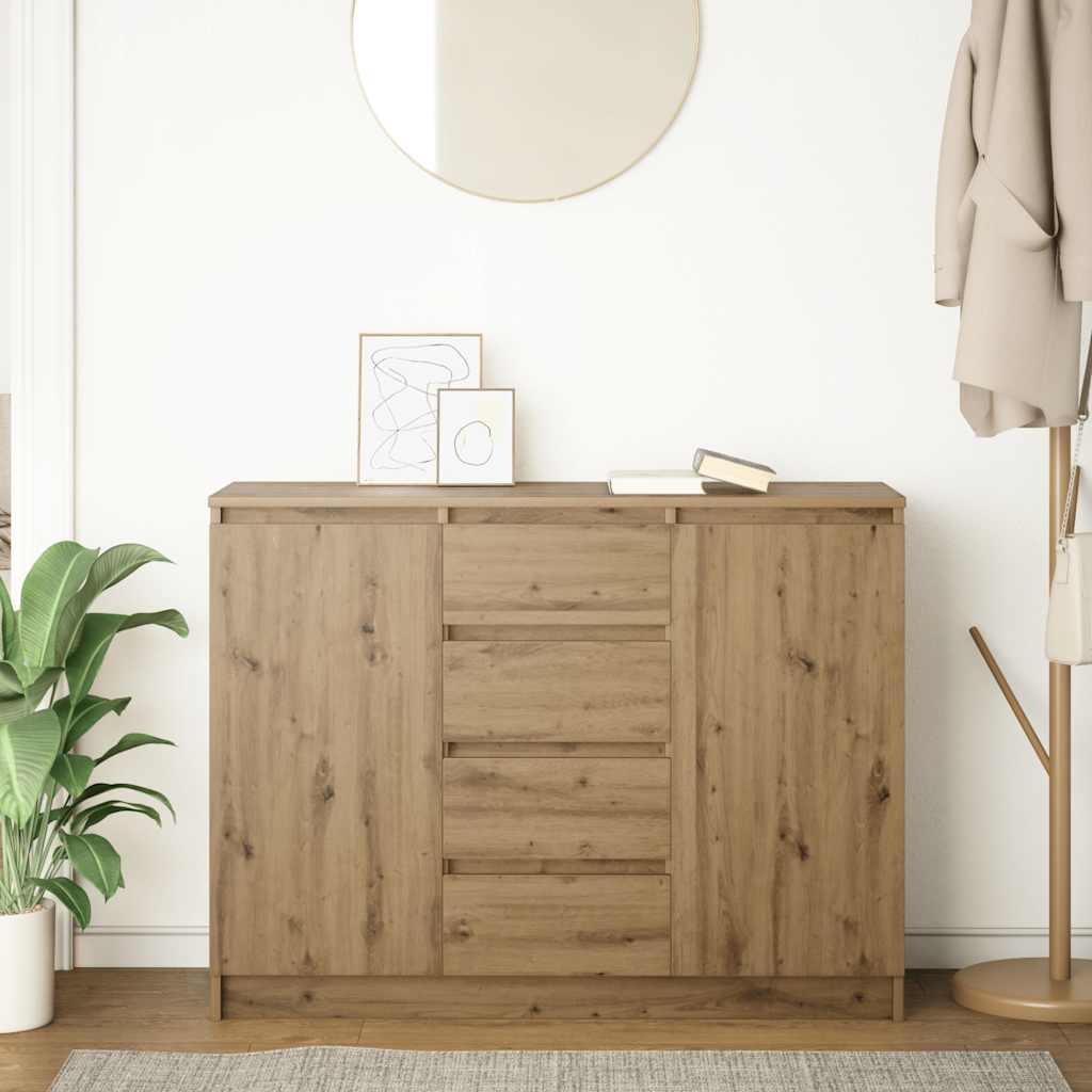 Dressoir met lades 100,5x35x76 cm spaanplaat artisanaal