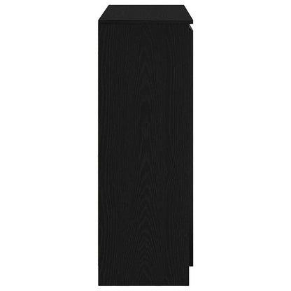 Dressoir met lades 100,5x35x98,5 cm spaanplaat zwart eiken