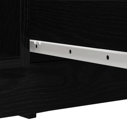 Dressoir met lades 100,5x35x98,5 cm spaanplaat zwart eiken