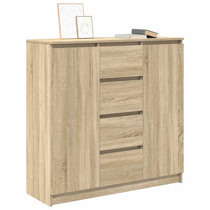 Dressoir met lades 100,5x35x98,5 cm spaanplaat sonoma