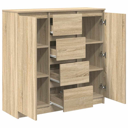Dressoir met lades 100,5x35x98,5 cm spaanplaat sonoma
