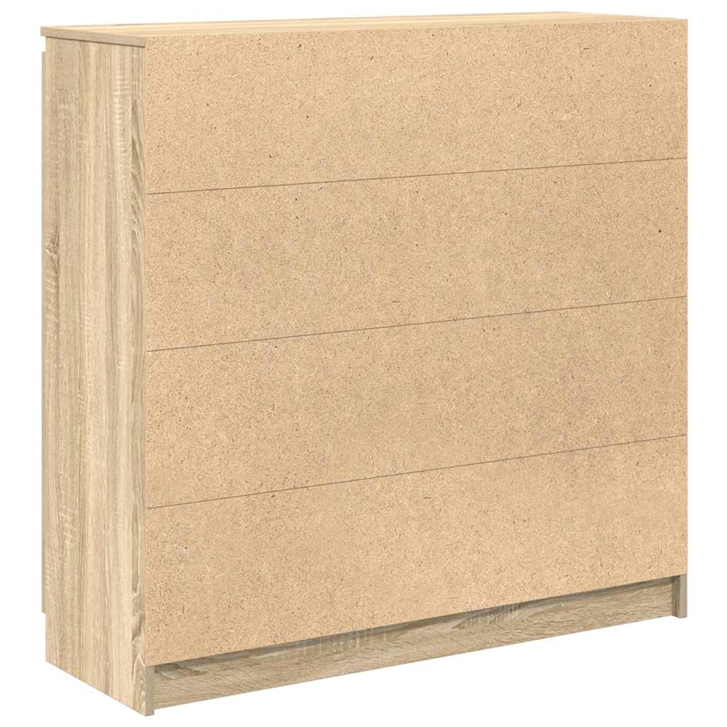 Dressoir met lades 100,5x35x98,5 cm spaanplaat sonoma