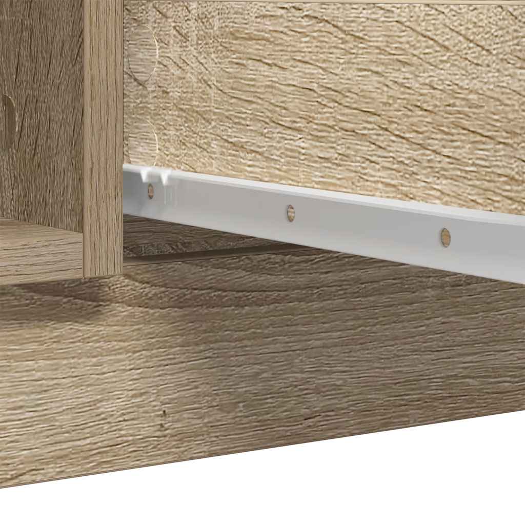 Dressoir met lades 100,5x35x98,5 cm spaanplaat sonoma