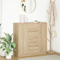 Dressoir met lades 100,5x35x98,5 cm spaanplaat sonoma