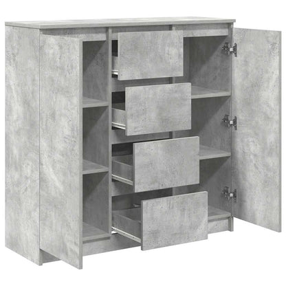 Dressoir met lades 100,5x35x98,5 cm spaanplaat betongrijs