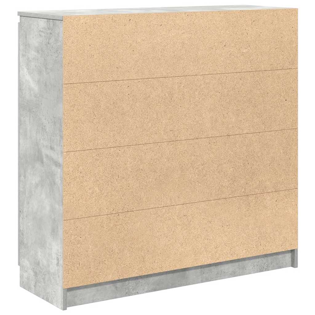 Dressoir met lades 100,5x35x98,5 cm spaanplaat betongrijs