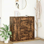 Dressoir met lades 100,5x35x98,5cm spaanplaat gerookt eikenhout