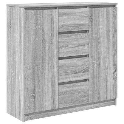 Dressoir met lades 100,5x35x98,5 cm spaanplaat grijs Sonoma