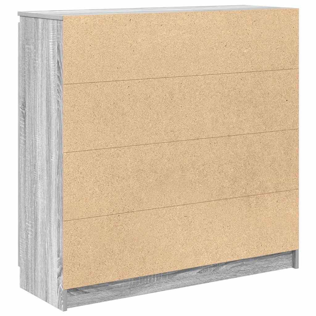 Dressoir met lades 100,5x35x98,5 cm spaanplaat grijs Sonoma