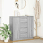 Dressoir met lades 100,5x35x98,5 cm spaanplaat grijs Sonoma
