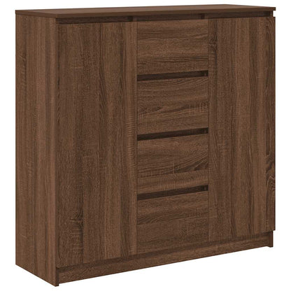 Dressoir met lades 100,5x35x98,5 cm spaanplaat bruin eiken