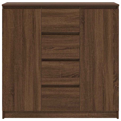Dressoir met lades 100,5x35x98,5 cm spaanplaat bruin eiken