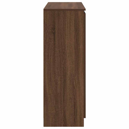 Dressoir met lades 100,5x35x98,5 cm spaanplaat bruin eiken