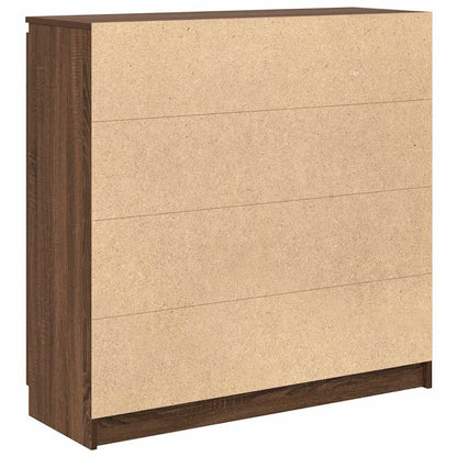Dressoir met lades 100,5x35x98,5 cm spaanplaat bruin eiken