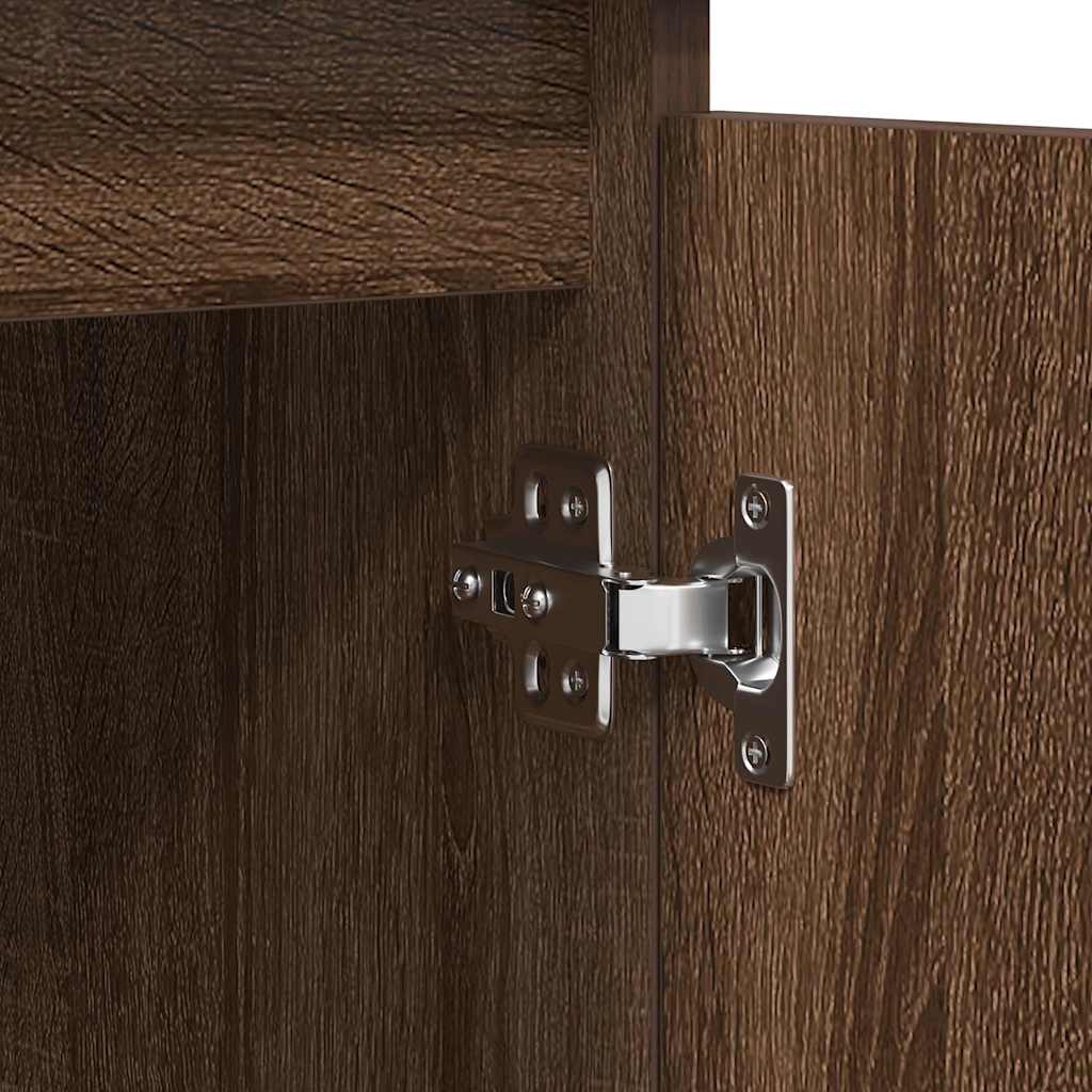 Dressoir met lades 100,5x35x98,5 cm spaanplaat bruin eiken