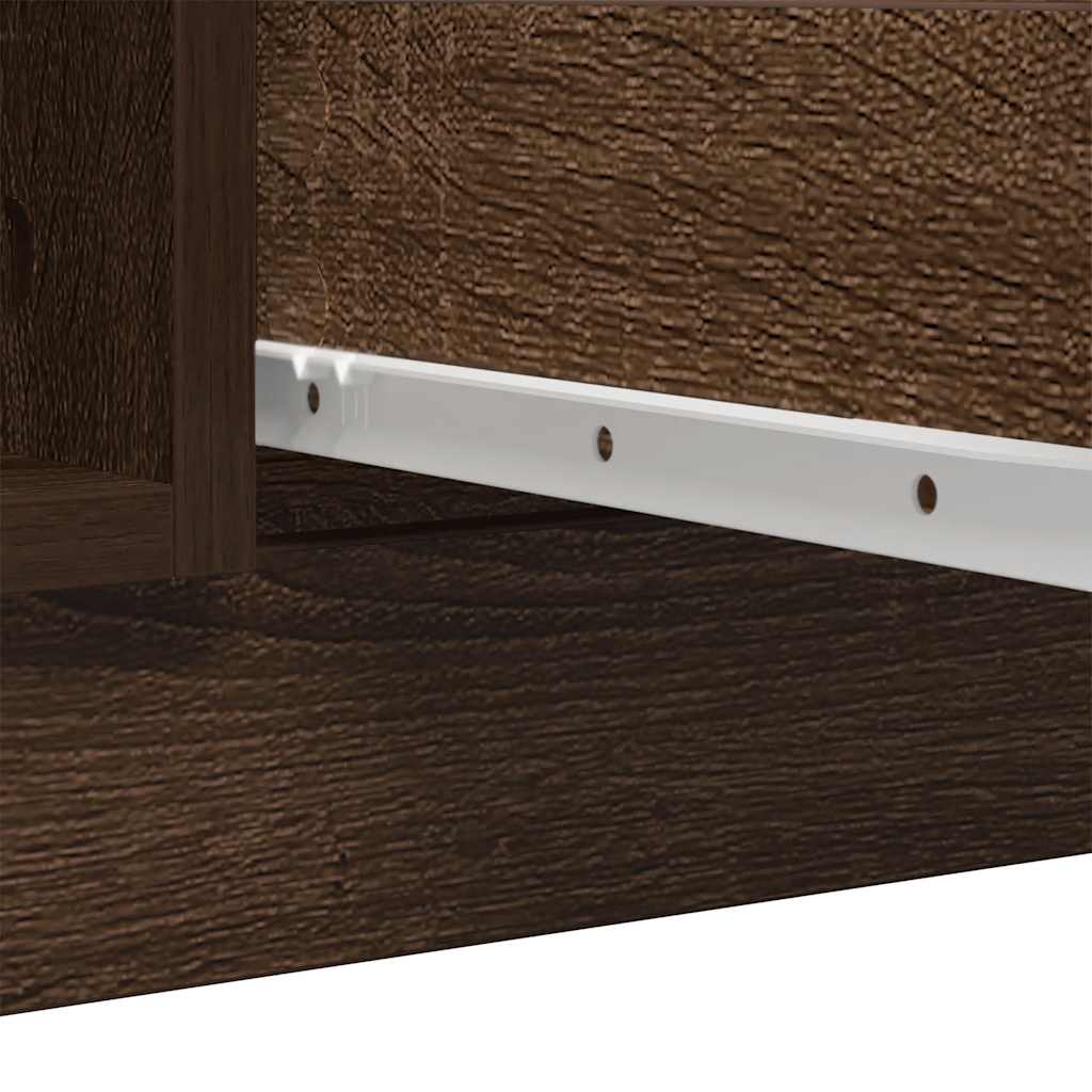 Dressoir met lades 100,5x35x98,5 cm spaanplaat bruin eiken