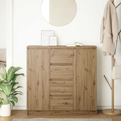 Dressoir met lades 100,5x35x98,5 cm spaanplaat artisanaal