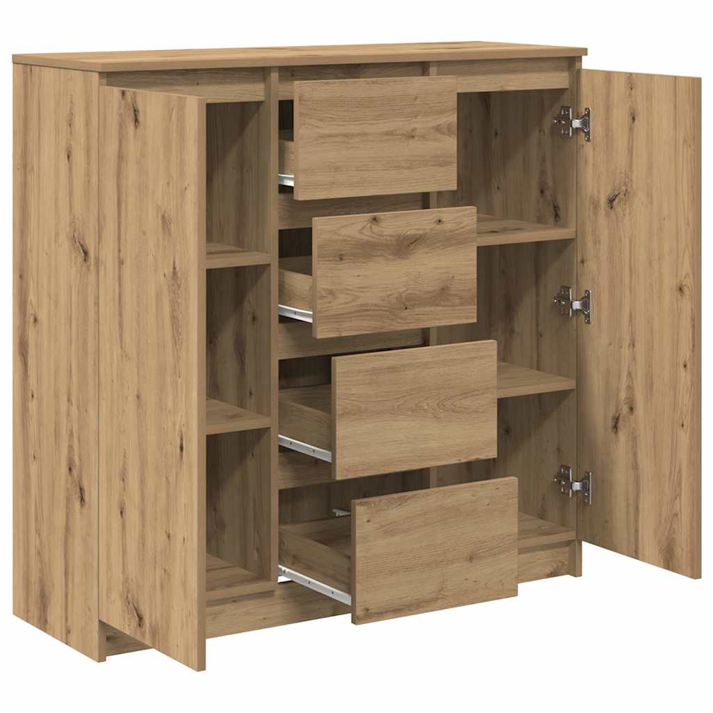 Dressoir met lades 100,5x35x98,5 cm spaanplaat artisanaal