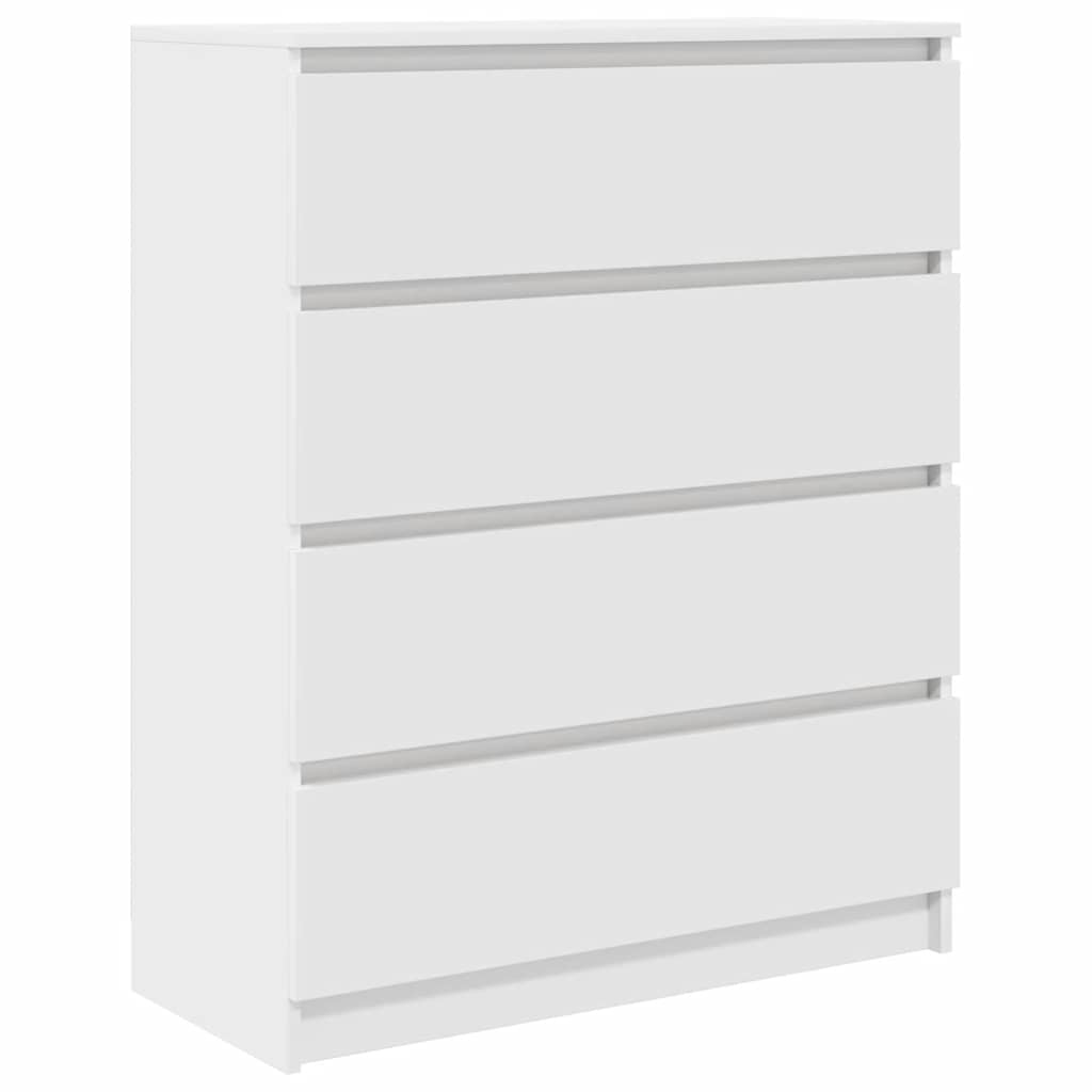 Dressoir 80x35x99 cm bewerkt hout wit