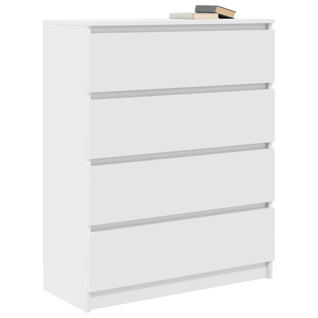 Dressoir 80x35x99 cm bewerkt hout wit