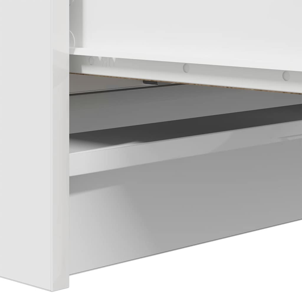 Dressoir 80x35x99 cm bewerkt hout wit