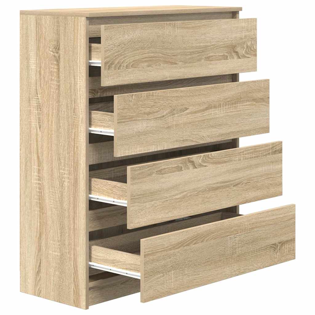 Dressoir 80x35x99 cm spaanplaat Sonoma eikenkleurig