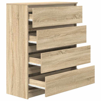 Dressoir 80x35x99 cm spaanplaat Sonoma eikenkleurig