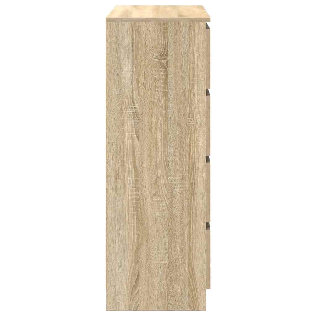 Dressoir 80x35x99 cm spaanplaat Sonoma eikenkleurig