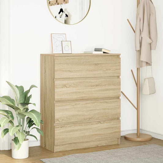Dressoir 80x35x99 cm spaanplaat Sonoma eikenkleurig