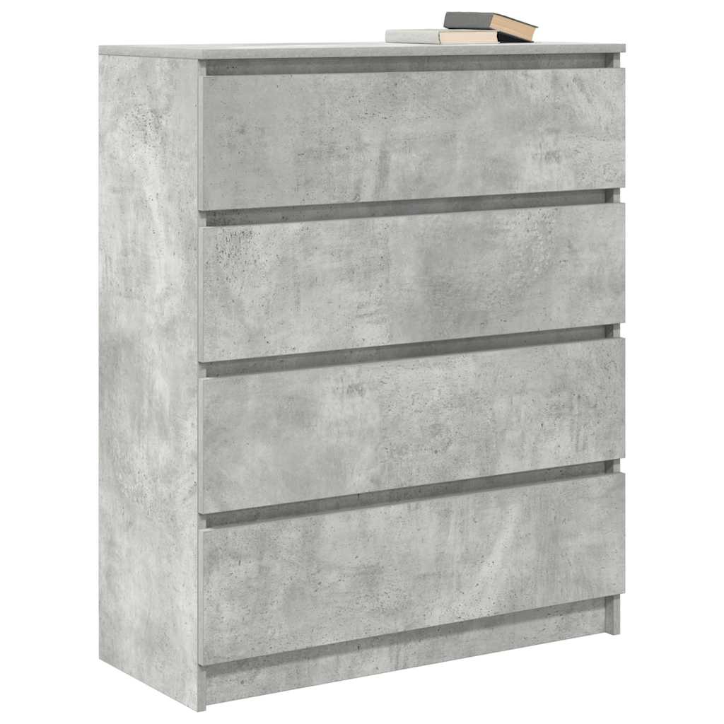 Dressoir 80x35x99 cm spaanplaat betongrijs
