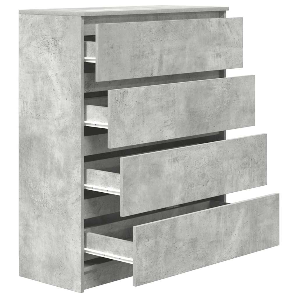 Dressoir 80x35x99 cm spaanplaat betongrijs
