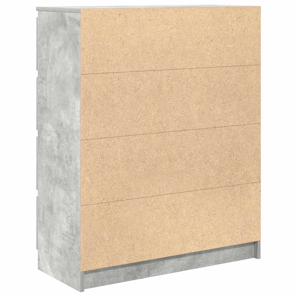 Dressoir 80x35x99 cm spaanplaat betongrijs