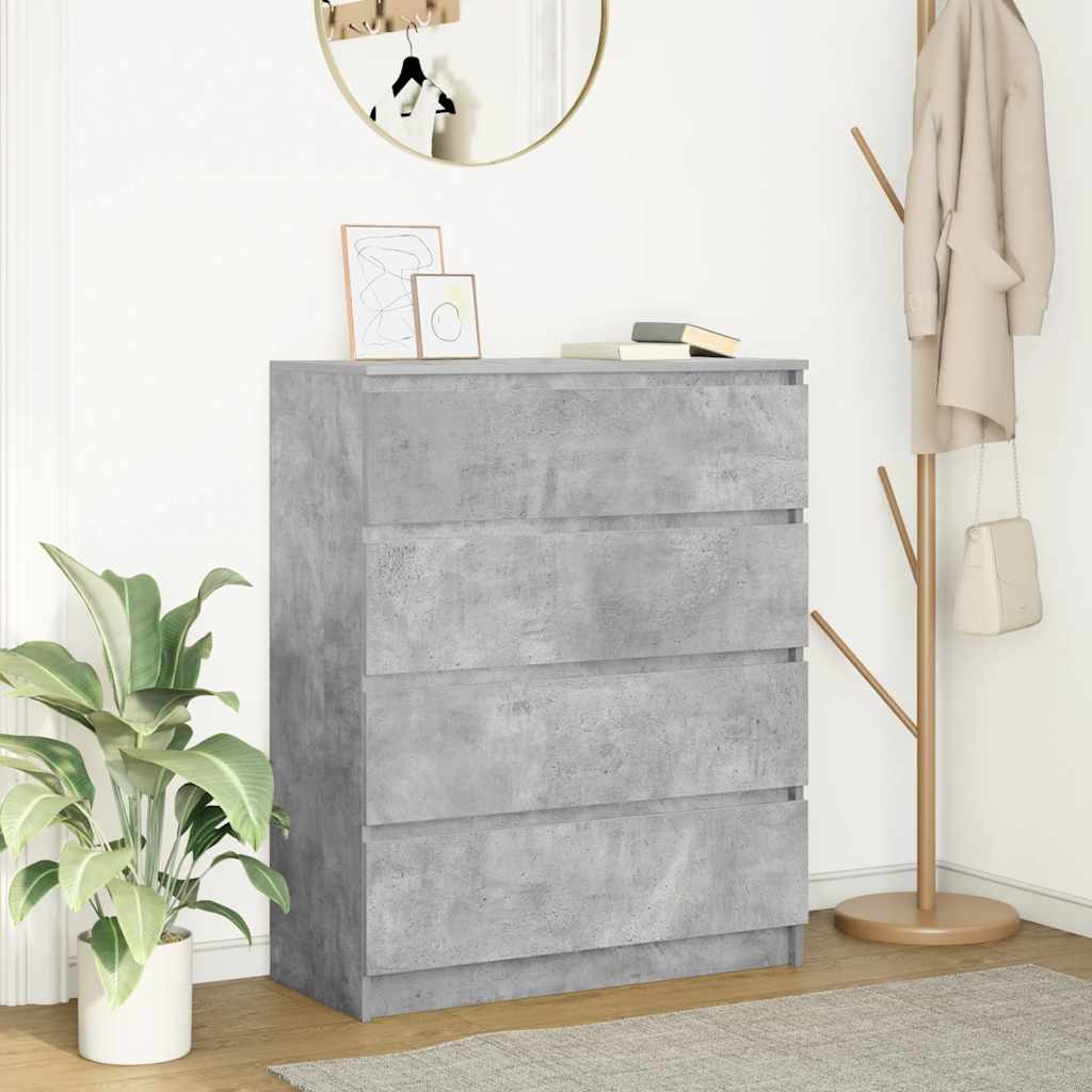 Dressoir 80x35x99 cm spaanplaat betongrijs