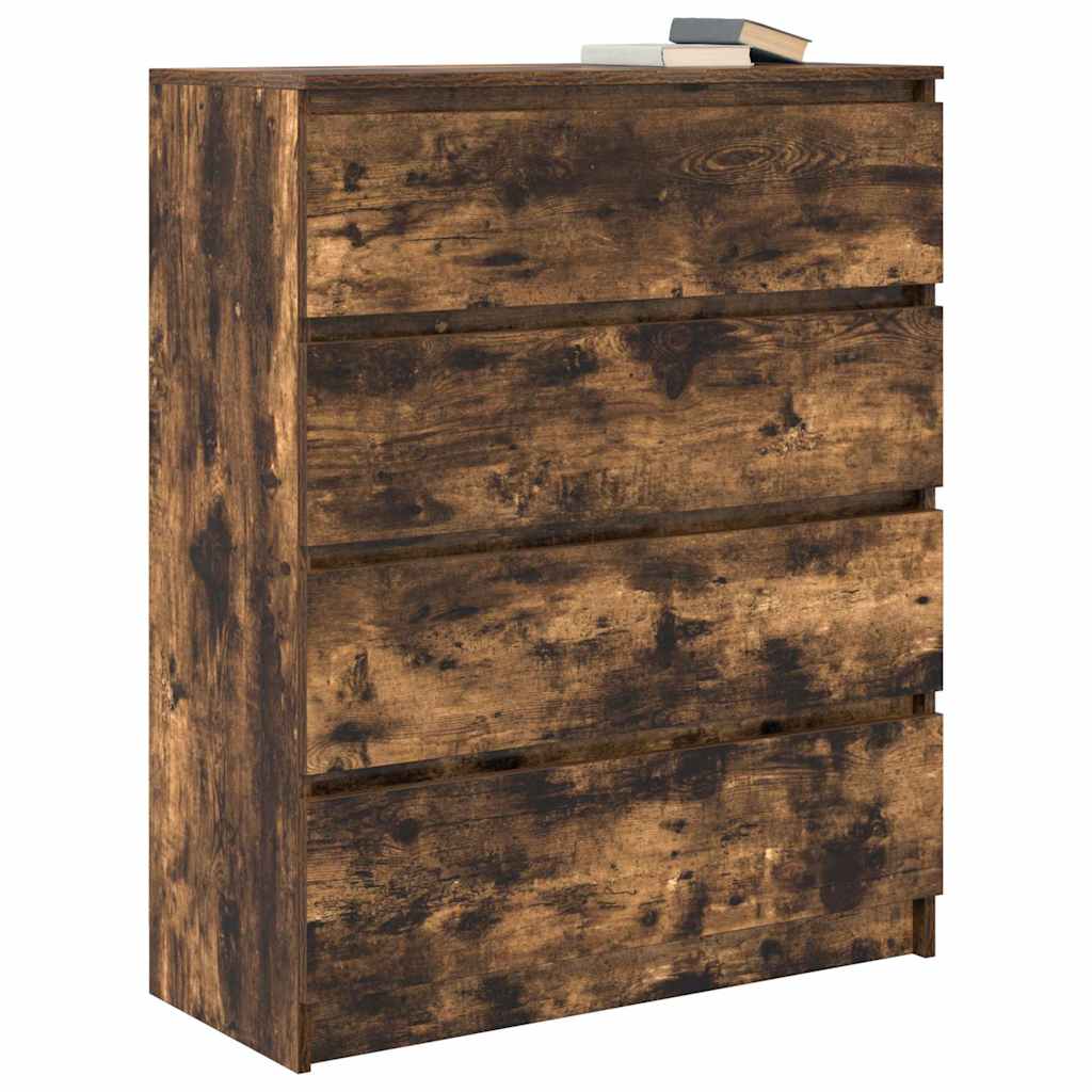 Dressoir 80x35x99 cm spaanplaat gerookt eikenkleurig