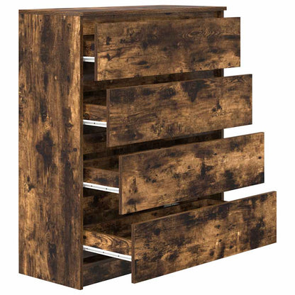 Dressoir 80x35x99 cm spaanplaat gerookt eikenkleurig