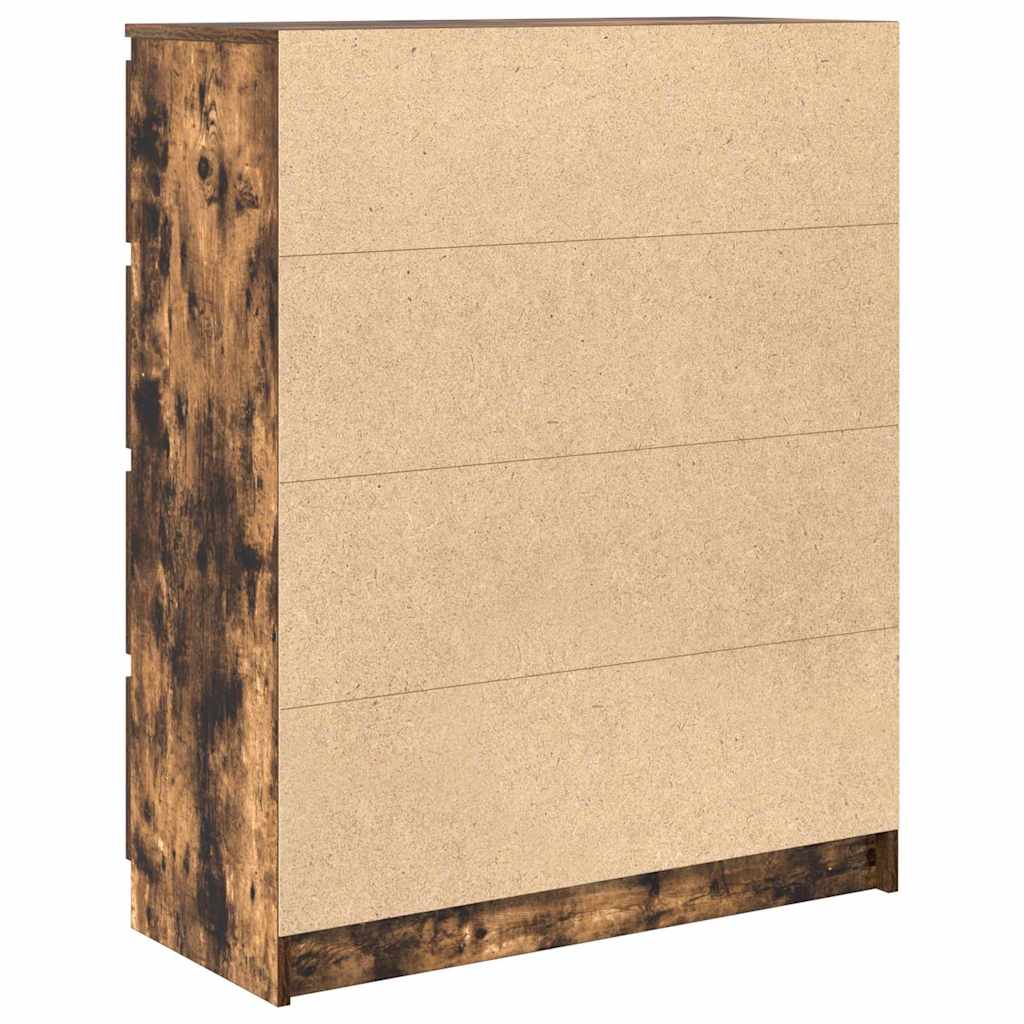 Dressoir 80x35x99 cm spaanplaat gerookt eikenkleurig