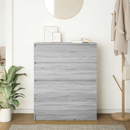 Dressoir 80x35x99 cm spaanplaat grijs sonoma
