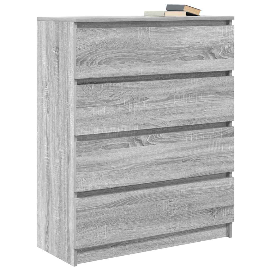 Dressoir 80x35x99 cm spaanplaat grijs sonoma