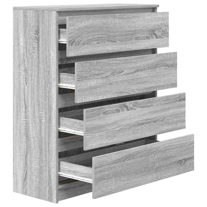 Dressoir 80x35x99 cm spaanplaat grijs sonoma
