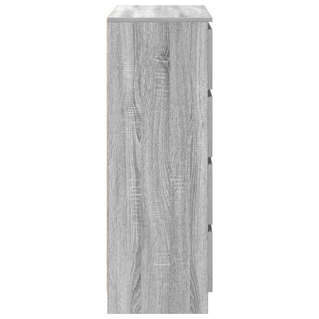 Dressoir 80x35x99 cm spaanplaat grijs sonoma