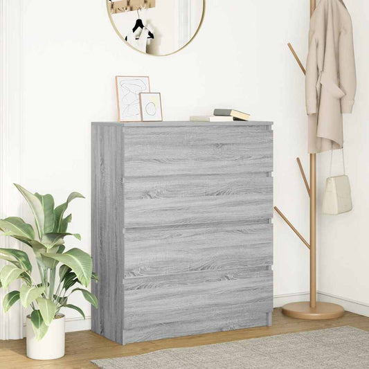 Dressoir 80x35x99 cm spaanplaat grijs sonoma