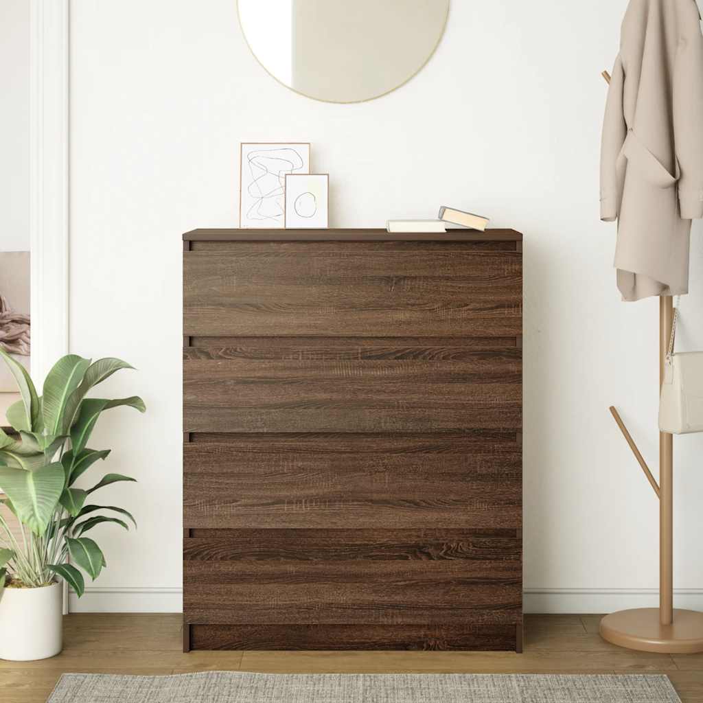Dressoir 80x35x99 cm spaanplaat bruin eikenkleurig