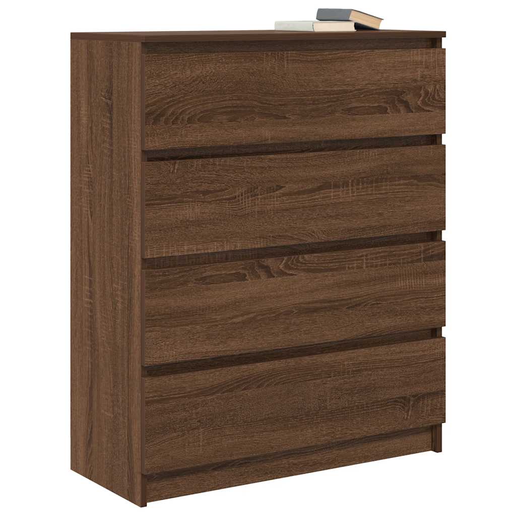 Dressoir 80x35x99 cm spaanplaat bruin eikenkleurig