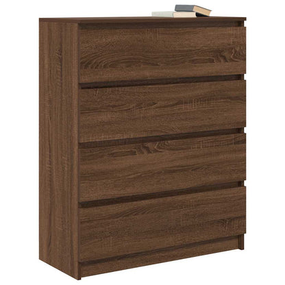 Dressoir 80x35x99 cm spaanplaat bruin eikenkleurig